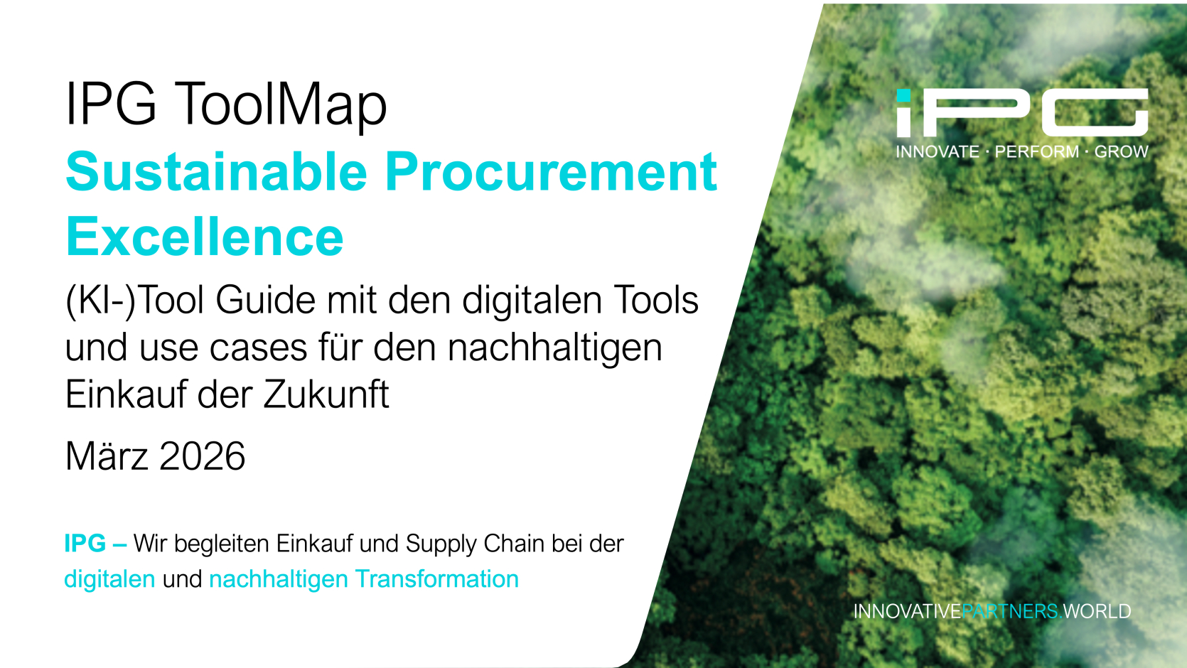 Die neue IPG ToolMap &bdquo;Sustainable Procurement Excellence (SPE)&ldquo; ist da